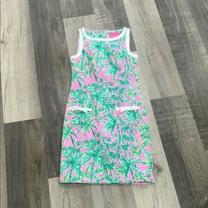 🌷❄️ Kathleen stretch shift dress Pink and Green
